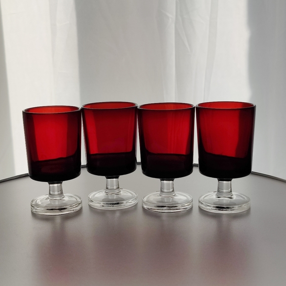 4 Luminarc Cavalier Shot Glasses | Ruby Red ♥️🍒 - Picture 11 of 11